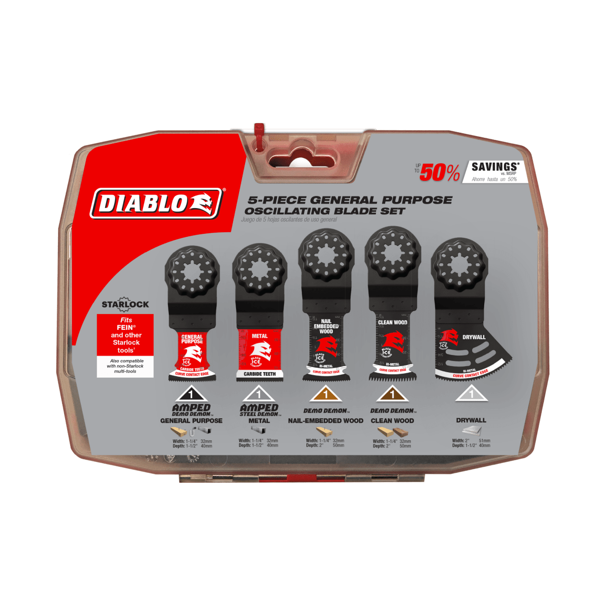 Starlock General Purpose Oscillating Blade Set (5 - pc) - AAA Industrial Supply