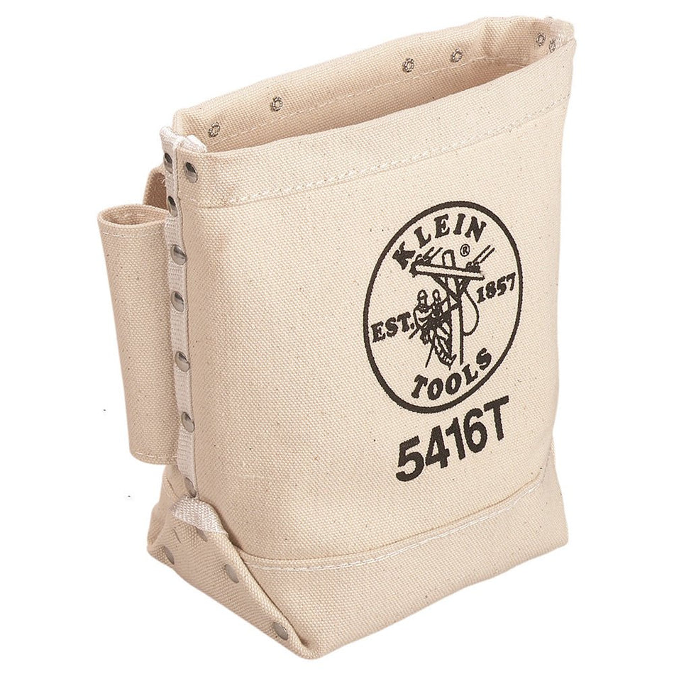 Tool Bag, Bull - Pin and Bolt Bag, Tunnel Loop, Canvas, 5 x 10 x 9 - Inch - AAA Industrial Supply