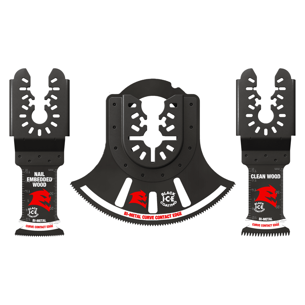 Universal Fit Bi - Metal Oscillating Blade Set (3 - pc) - AAA Industrial Supply
