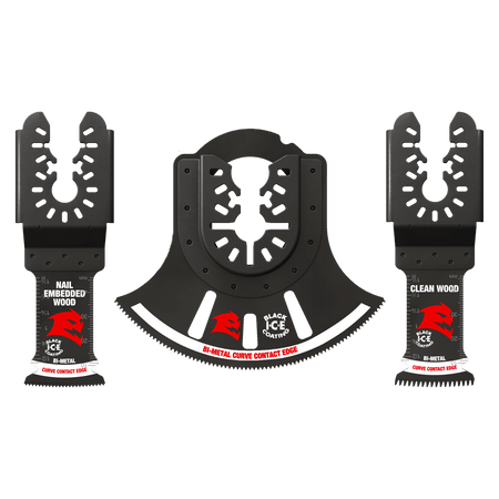 Universal Fit Bi - Metal Oscillating Blade Set (3 - pc) - AAA Industrial Supply