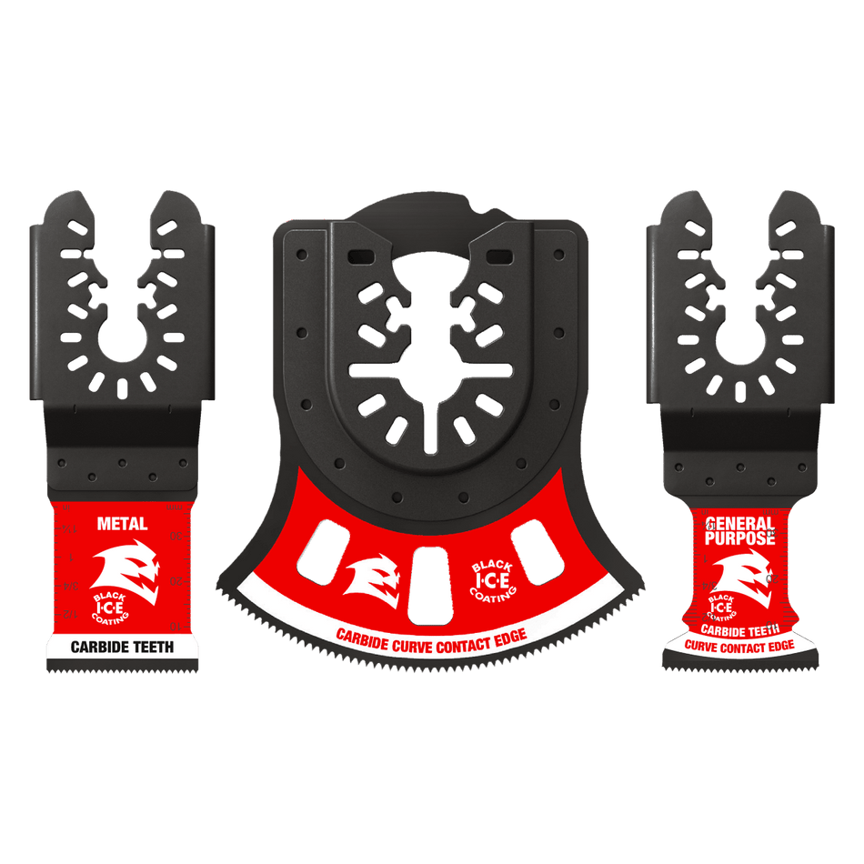 Universal Fit Carbide Oscillating Blade Set (3 - pc) - AAA Industrial Supply