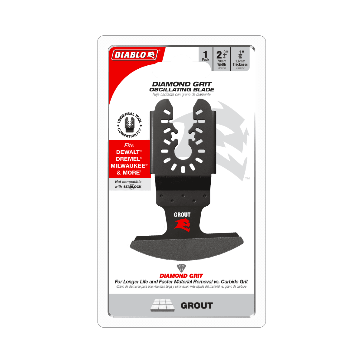 Universal Fit Diamond Grit Oscillating Blade for Grout - AAA Industrial Supply