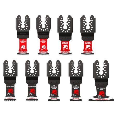 Universal Fit General Purpose Oscillating Blade Set (9 - pc) - AAA Industrial Supply