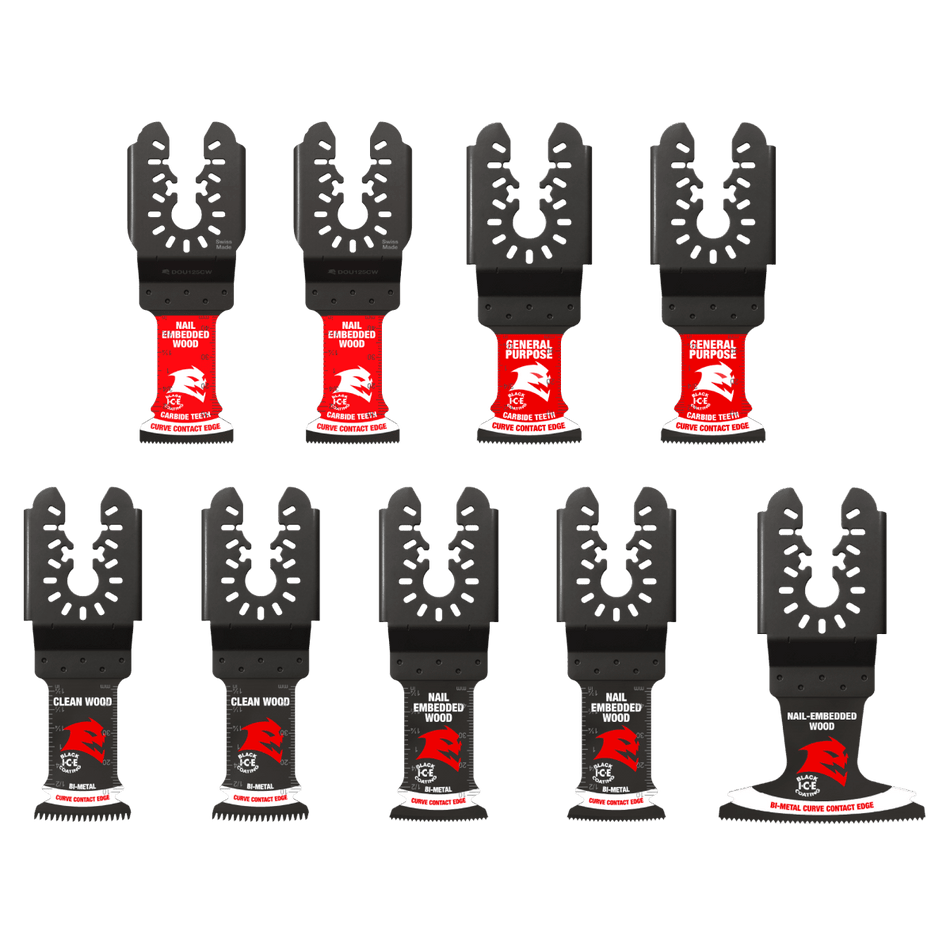 Universal Fit General Purpose Oscillating Blade Set (9 - pc) - AAA Industrial Supply