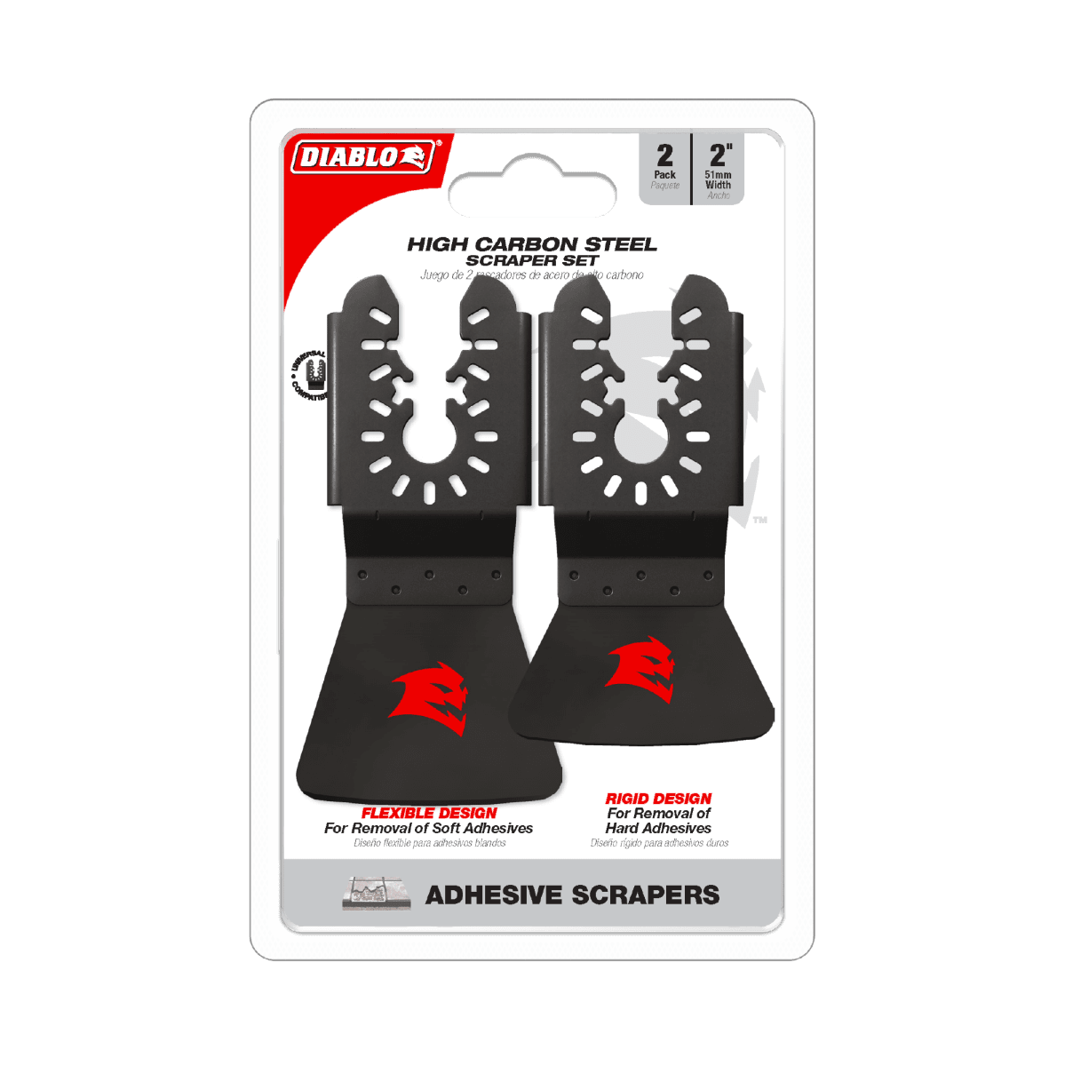 Universal Fit High Carbon Steel Oscillating Scraper Set for Adhesive Removal - AAA Industrial Supply