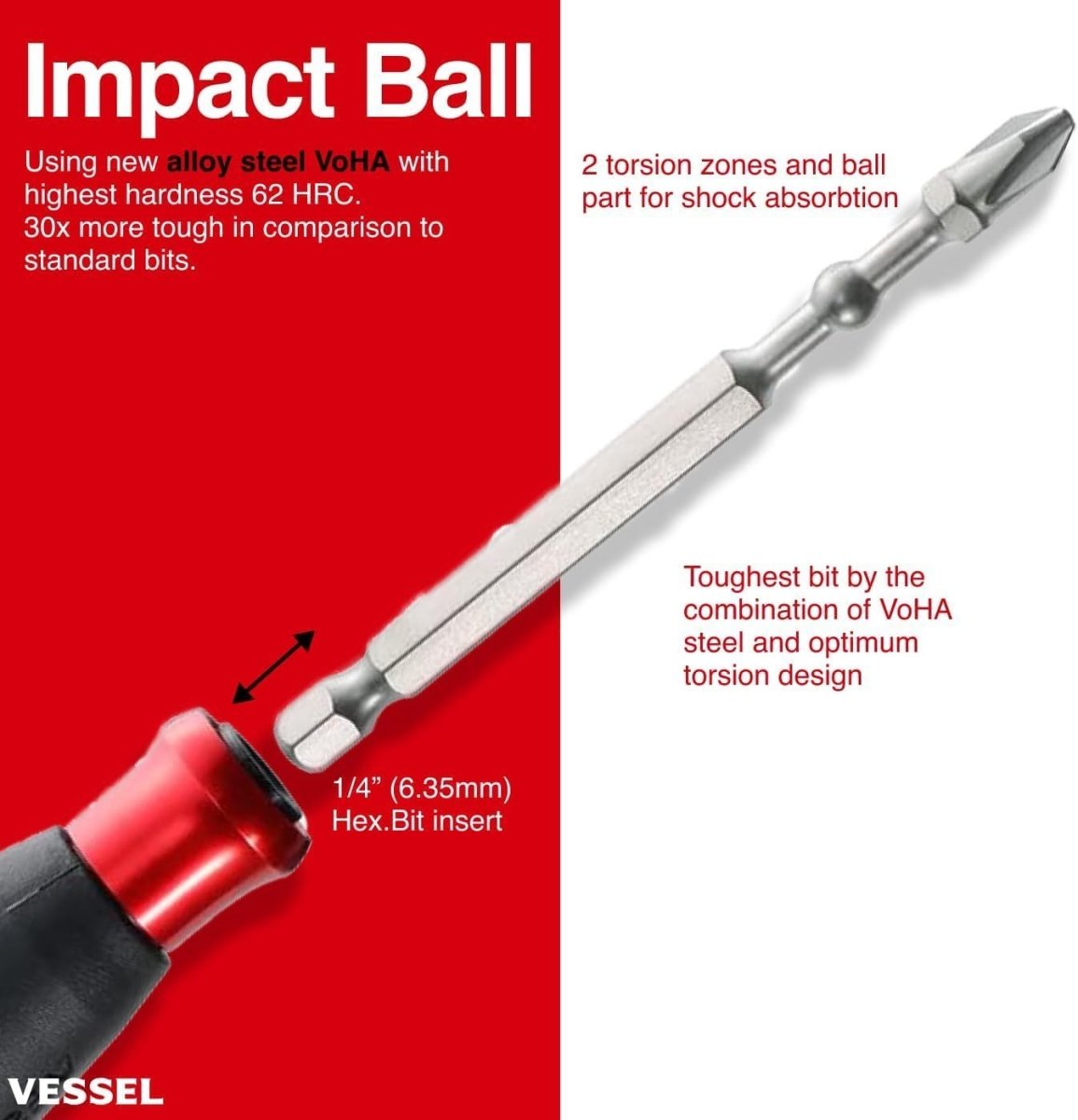 VESSEL e-ASSIST Screwdriver | Higher-Torque Model made in Japan No.220USB1U - AAA Industrial Supply