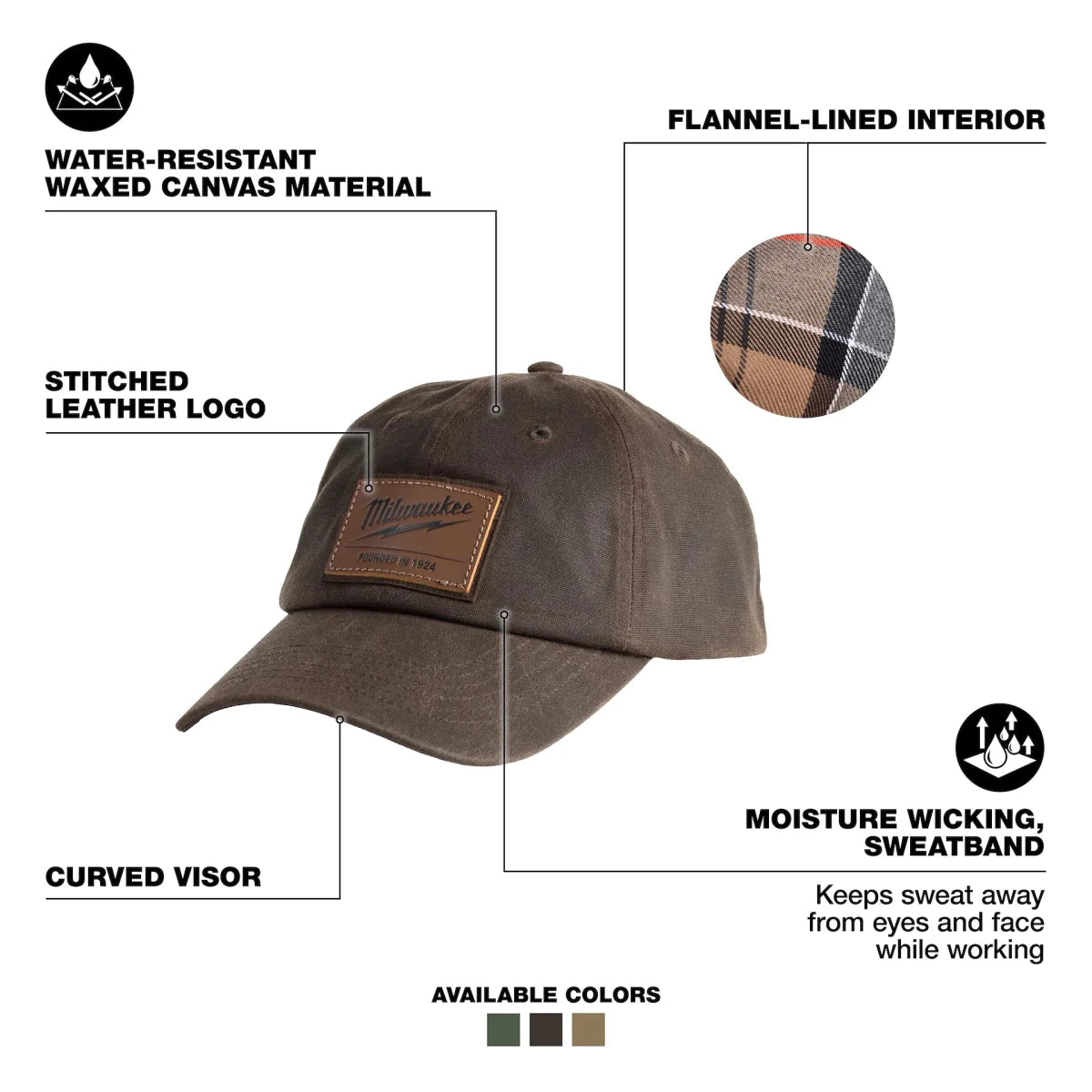 Waxed Canvas Adjustable Hat - Brown - AAA Industrial Supply