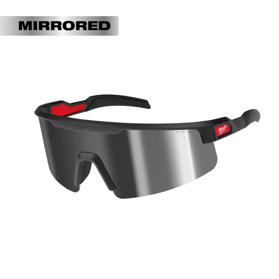 Wrap Around Safety Glasses - Mirrored Anti-Scratch Lenses - AAA Industrial Supply