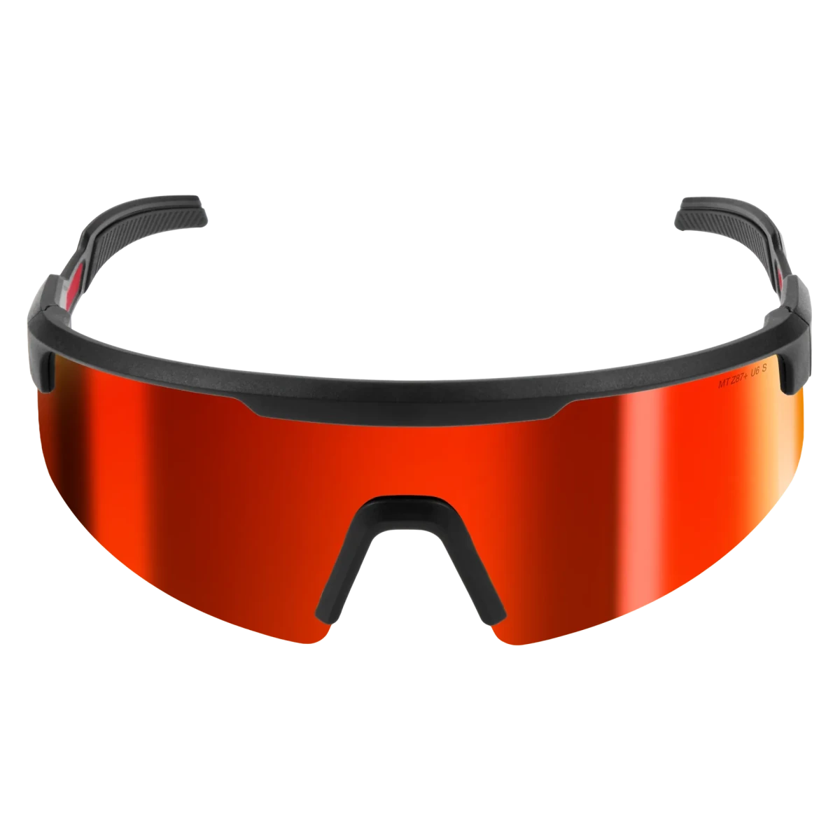 Wrap Around Safety Glasses - Red Mirrored Anti-Scratch Lenses - AAA Industrial Supply