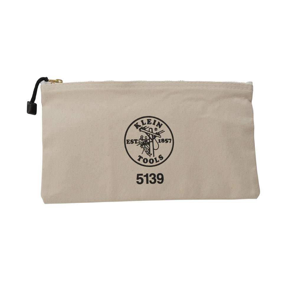 Zipper Bag, Canvas Tool Pouch to 12.5 x 7 x 0.7 - Inch - AAA Industrial Supply