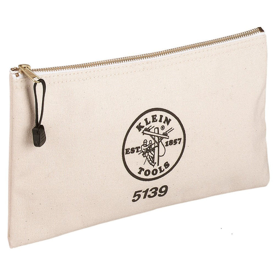 Zipper Bag, Canvas Tool Pouch to 12.5 x 7 x 0.7 - Inch - AAA Industrial Supply